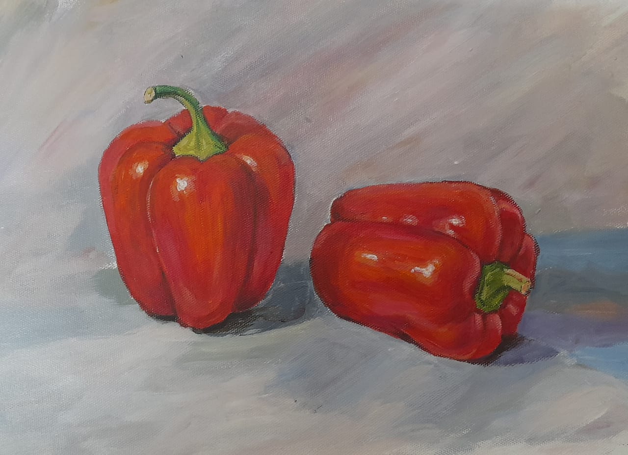 Red Bell pepper Acrylic on Canvas